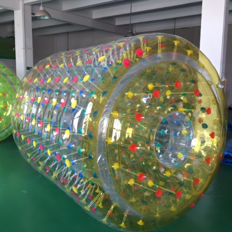 Multi-colored TPU inflatable water ball using high hydrolysis resistant TPU film providing soft durable and waterproof material ideal for recreational water sports and entertainment