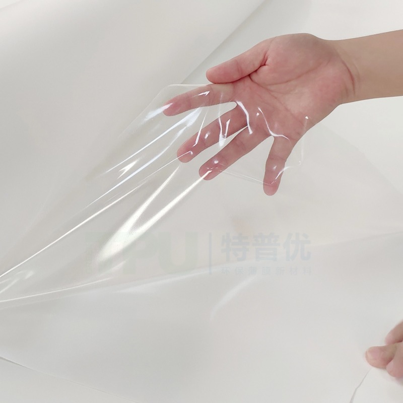 TPU hot melt adhesive film used for upper-to-sole bonding in shoes providing high elasticity strong durable adhesion capable of withstanding repeated bending and impact